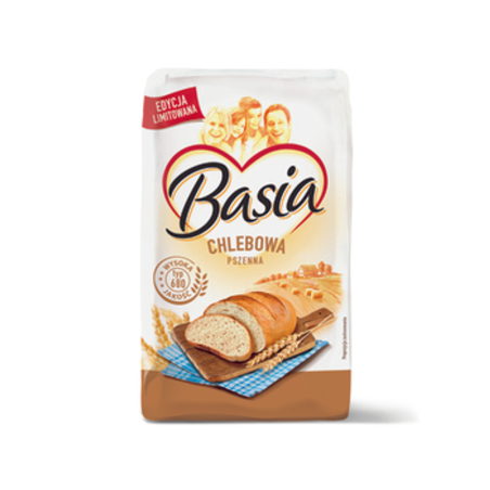 Mąka Pszenna Chlebowa Basia Typ 680 Uniwersalna Polska - 1kg